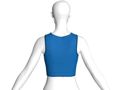 Girls Mesh Cut Out Crop Top 3D Model