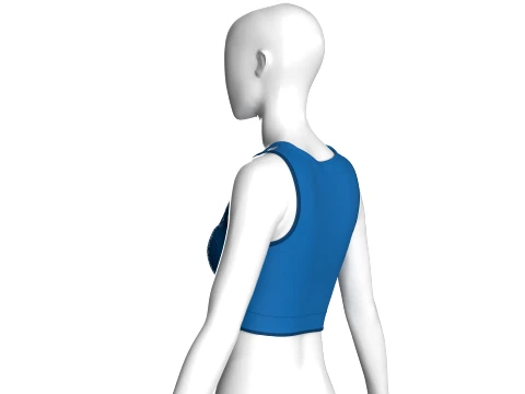Girls Mesh Cut Out Crop Top 3D Model
