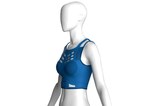 Girls Mesh Cut Out Crop Top 3D Model