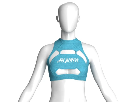 Girls Cutout Mesh Top 3D Model