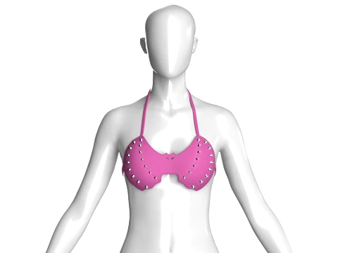 Girls Halter Bikini Bralette 3D Model