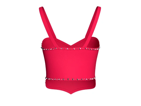 Girls Metallic V-Hem Top 3D Model