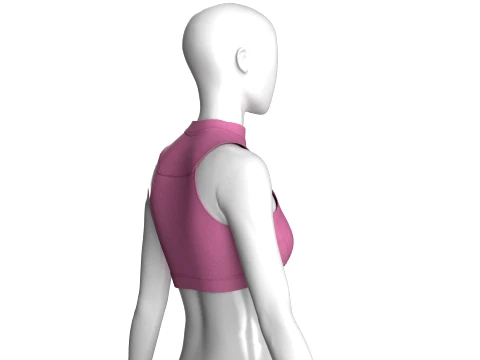 Girls RZ Logo Cropped Top 3D Model