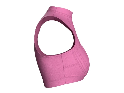 Girls RZ Logo Cropped Top 3D Model