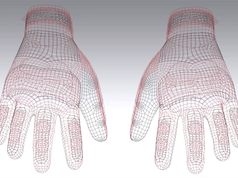 Racing Gloves V4 3D Model