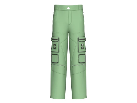 Men Cargo Pant With Dual Flap Pockets 3D Model