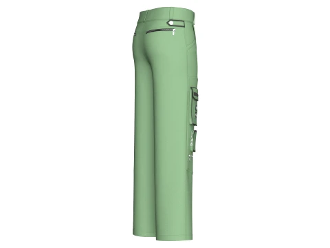 Men Cargo Pant With Dual Flap Pockets 3D Model