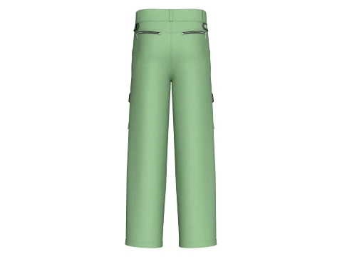 Men Cargo Pant With Dual Flap Pockets 3D Model