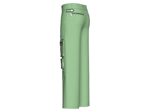 Men Cargo Pant With Dual Flap Pockets 3D Model