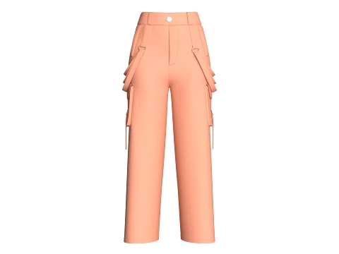 Girls 7 Styles Pant - Bundle Pack 3D Model