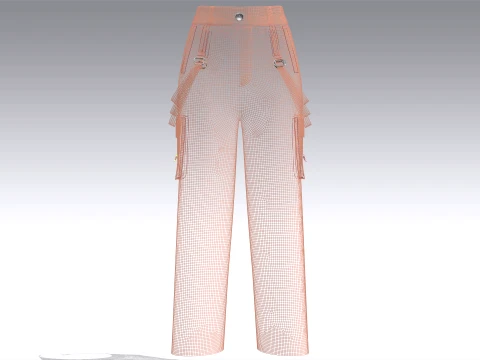 Girls 7 Styles Pant - Bundle Pack 3D Model