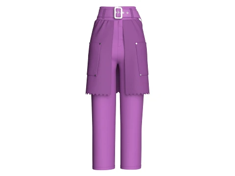 Girls 9 Styles Pant - Bundle Pack 3D Model