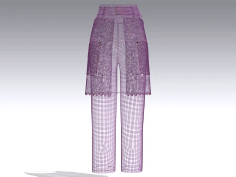 Girls 9 Styles Pant - Bundle Pack 3D Model