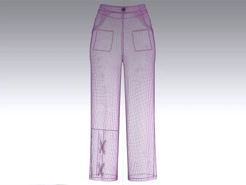 Girls 9 Styles Pant - Bundle Pack 3D Model