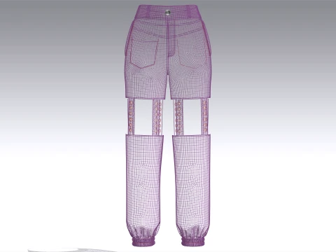 Girls 9 Styles Pant - Bundle Pack 3D Model
