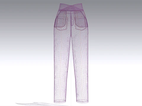 Girls 9 Styles Pant - Bundle Pack 3D Model