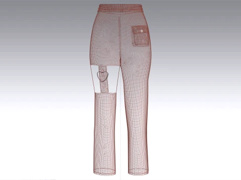 Girls 12 Styles Pant - Bundle Pack 3D Model