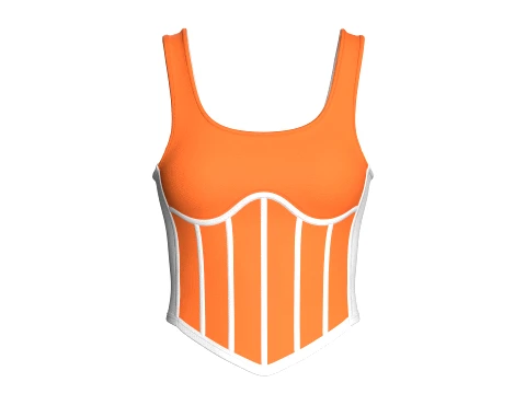 Girls 8 Styles Top - Bundle Pack 3D Model