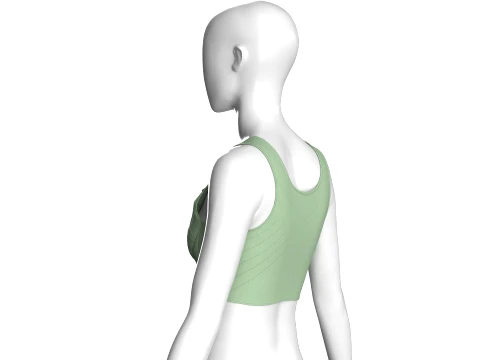 Girls Sage Crop Bralette Top 3D Model