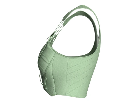 Girls Sage Crop Bralette Top 3D Model