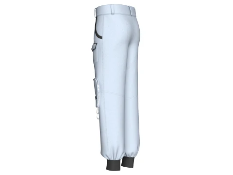 Men Cargo Pocket Jogger With Chains 3D Model