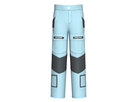 Men Flap Pockets Cargo Pant With Mesh 3D Modell