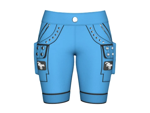 Girls Tactical Shorts With Patch 3D Model