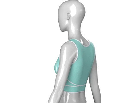 Girls Bralette Top With Keyhole Cutout 3D Model