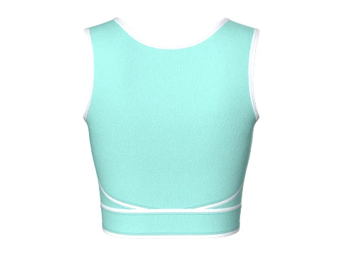 Girls Bralette Top With Keyhole Cutout 3D Model