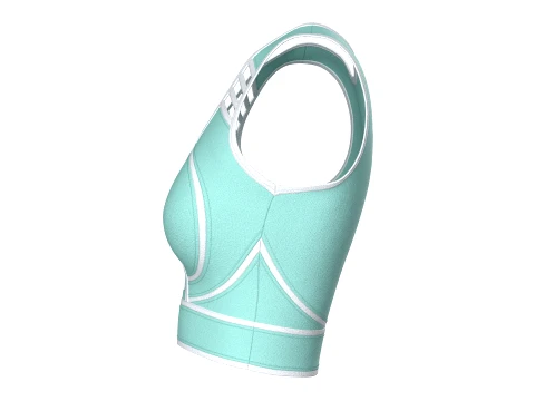 Girls Bralette Top With Keyhole Cutout 3D Model