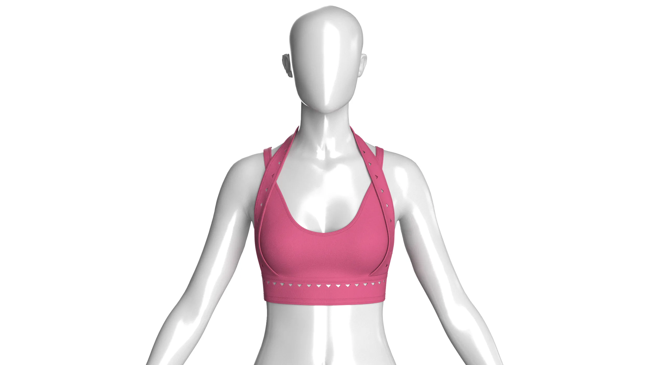 Girls Halter Sports Bra 3D Model .c4d .max .obj .3ds .fbx .stl .blend 