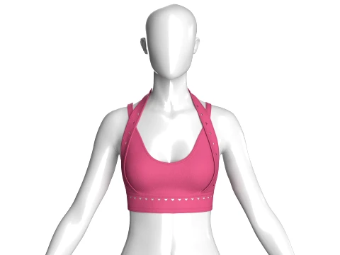 Girls Halter Sports Bra Model 3D