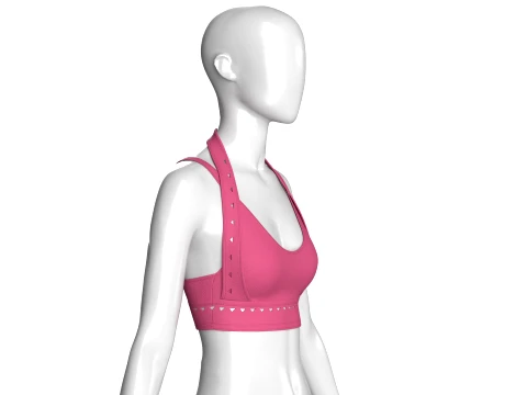 Girls Halter Sports Bra 3D Model