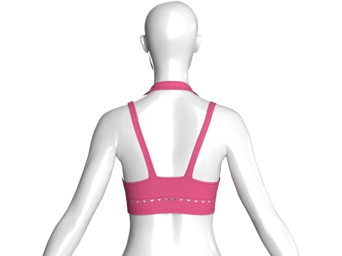 Girls Halter Sports Bra 3D Model