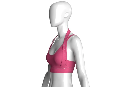Girls Halter Sports Bra 3D Model