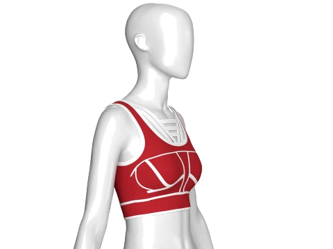 Girls Ribbed Bralette Top 3D Model
