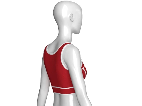 Girls Ribbed Bralette Top 3D Model