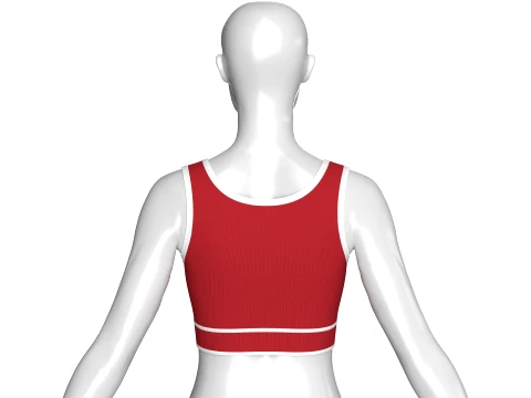 Girls Ribbed Bralette Top 3D Model