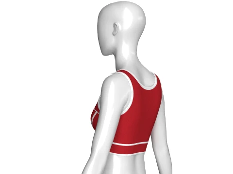 Girls Ribbed Bralette Top 3D Model