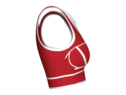 Girls Ribbed Bralette Top 3D Model