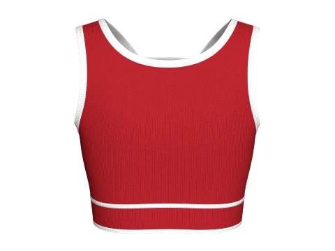 Girls Ribbed Bralette Top 3D Model