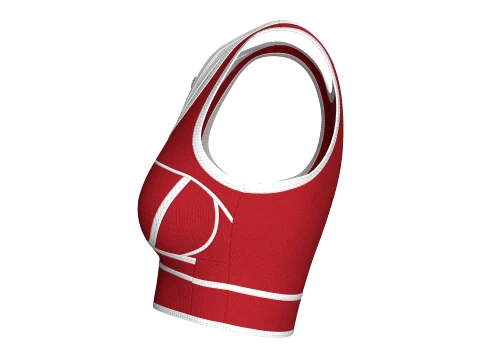 Girls Ribbed Bralette Top 3D Model