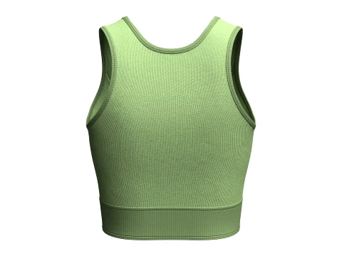 Girls Ribbed Bralette Top With Buckle Detail 3D Model