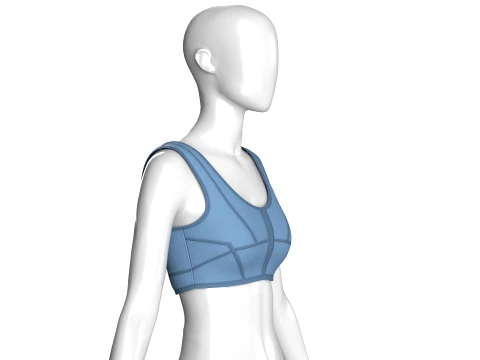 Girls Sports Bralette Top 3D Model