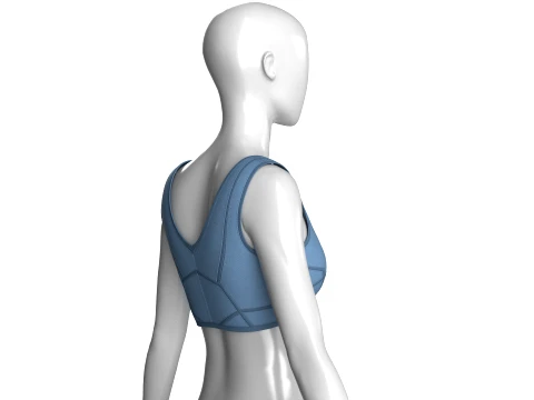 Girls Sports Bralette Top 3D Model