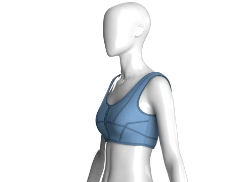 Girls Sports Bralette Top 3D Model