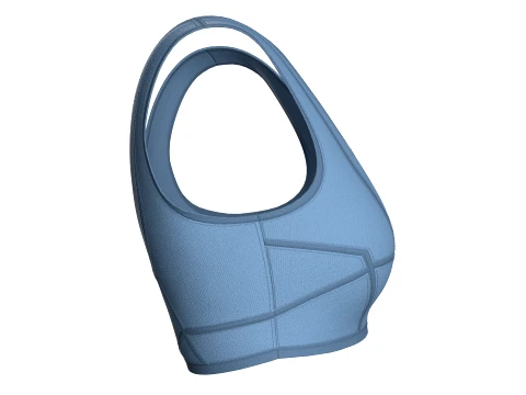 Girls Sports Bralette Top 3D Model