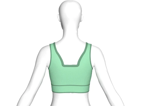 Girls Sports Bralette Top With Eyelets 3D Model