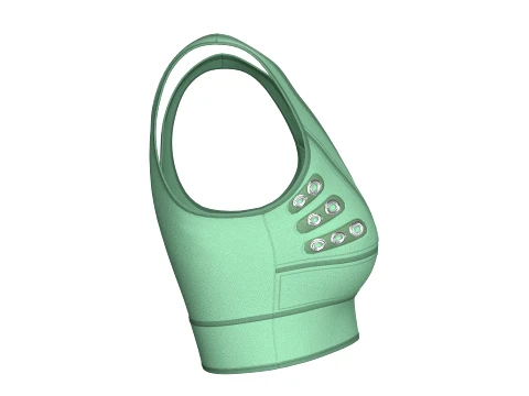 Girls Sports Bralette Top With Eyelets 3D Model
