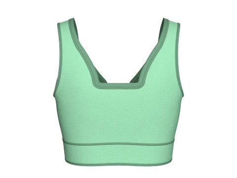 Girls Sports Bralette Top With Eyelets 3D Model